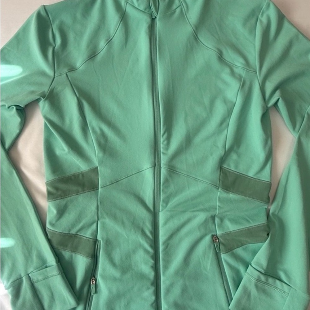 QUEENIEKE Women's Mint Green Zip-Front Active Jacket - Picture 5 of 9